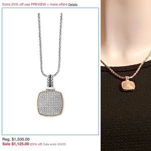 EFFY Diamond and Silver Necklace. NWT